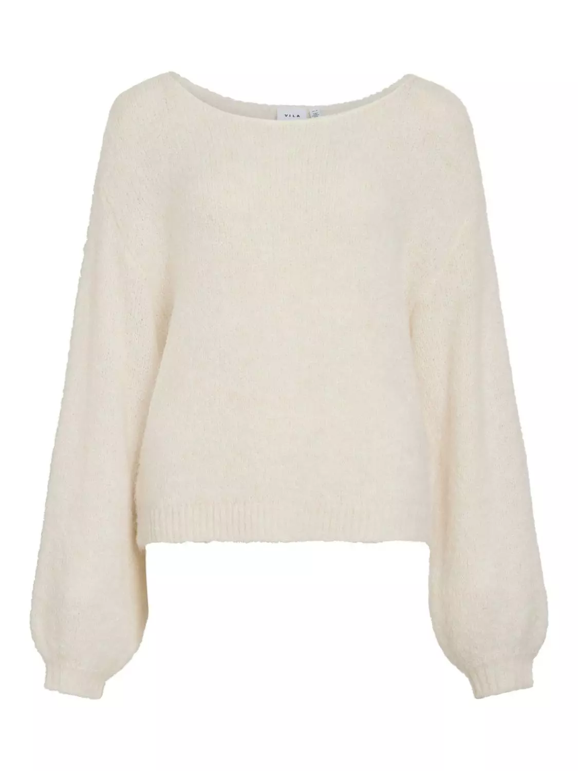 Vila Vimarly l/s Knit Pullover, offwhite