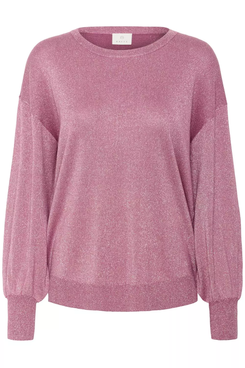 Kaffe KAregina O-neck Knit, rosa glitter