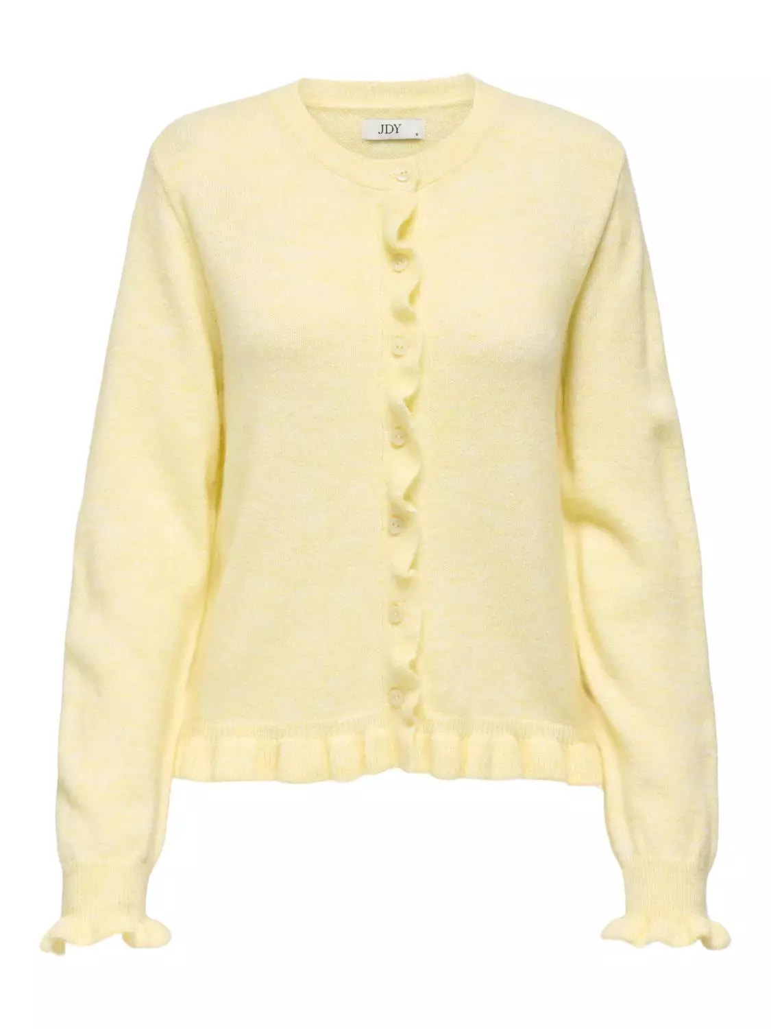 JDY Letty L/S on frill cardigan, gul