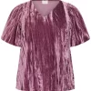 Kaffe Curve KCeliva Blouse, fløyel rosa