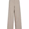 Vila Vivarone HW wide pant, melert beige
