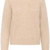 Kaffe KAcashie Pullover, ull og kasjmir, beige