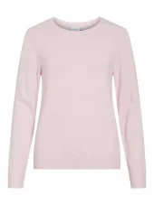 Vila Viril O-neck L/S knit top, lys rosa