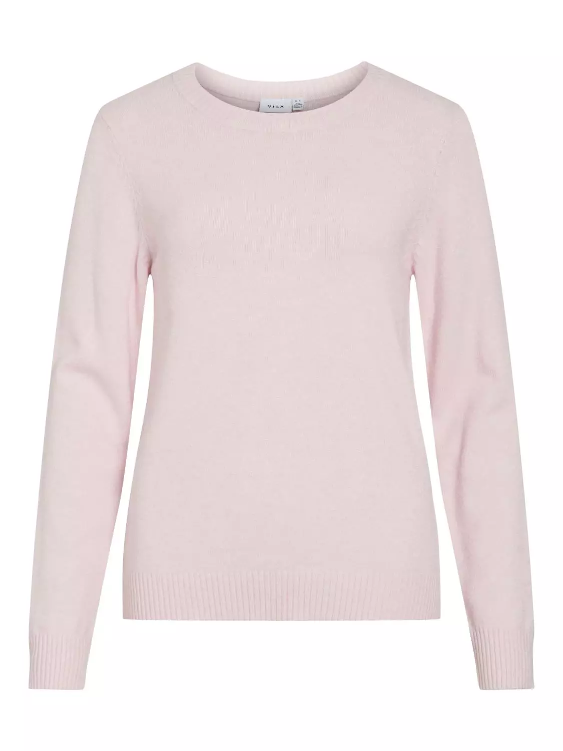 Vila Viril O-neck L/S knit top, lys rosa