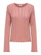 JDY Ophelia l/s Boat Neck Pullover, rust