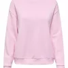 JDY Nanna Life L/S text sweat jrs, rosa