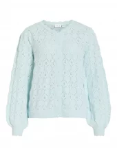 Vila Vilowen l/s O-neck Knit Cardigan, lysblå