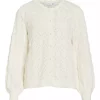 Vila Vilowen l/s O-neck Knit Cardigan, hvit