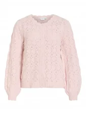 Vila Vilowen l/s O-neck Knit Cardigan, rosa