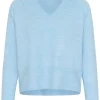 Kaffe KAniel V-neck Pullover, blå