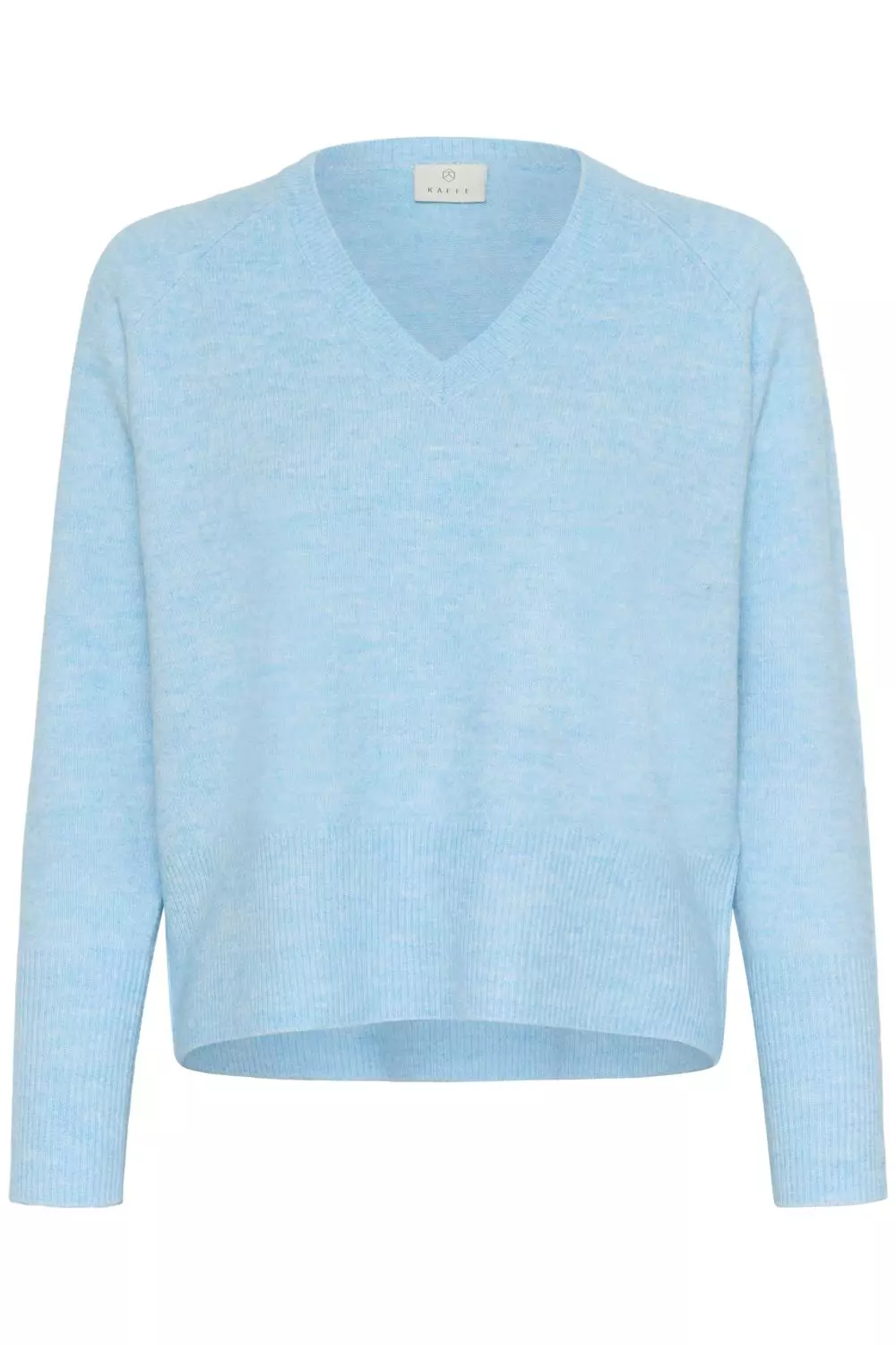 Kaffe KAniel V-neck Pullover, blå