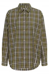 Kaffe KAchris Shirt, rutete grønn