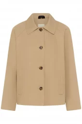 Part Two Alinna OTW, fôret jakke, mørk beige