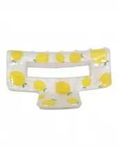 Intex Skandia hårklype, hvit/sitron