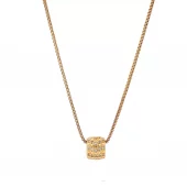 Just Oslo kort kjede med glitrende anheng, gull