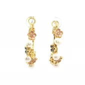 Just Oslo store øreringer med blomster