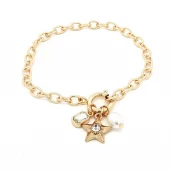 Just Oslo armbånd med charms, gull