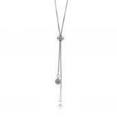 Just Oslo langt kjede med anheng, sølv