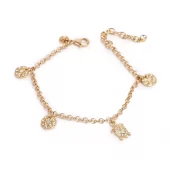 A&C Serenity armbånd med charms, gull