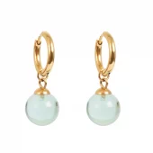 A&C Steel hoops med glasskule, aqua