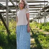 Raus Astrid HW Skirt, blåmønstret