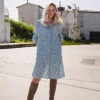Raus Astrid Shirt Dress, blåmønstret