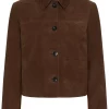 Part Two Nema Jacket, mørk brun semsket
