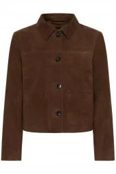 Part Two Nema Jacket, mørk brun semsket