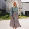 Raus Astrid HW Skirt, grønnmønstret