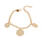 A&C Solstice Golde, armbånd med charm, gull