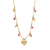 A&C Happy Life, kjede med charms, rosa