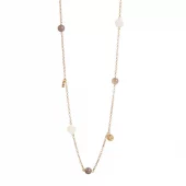 A&C Sandy Beach langt kjede, gull/emalje