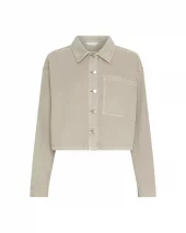 MSCH Lio Shirt, boxy skjortejakke, beige