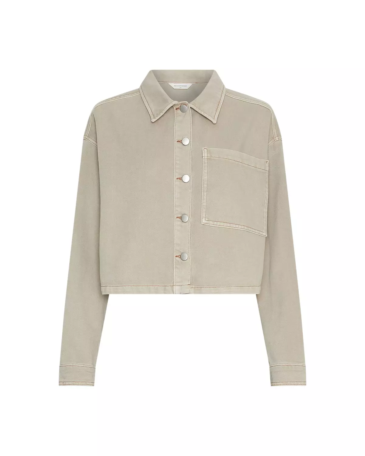 MSCH Lio Shirt, boxy skjortejakke, beige
