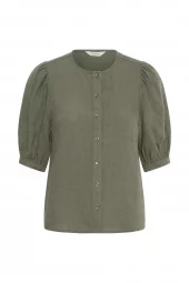 Part Two Azra Shirt, skjorte i lin, grønn