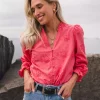 Raus Camilla Shirt EMB, rosa