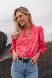 Raus Camilla Shirt EMB, rosa