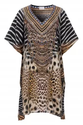 Damella sarong, strandtunika dyreprint