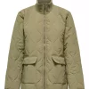 JDY Raya quilt oversize jacket OTW, grønn