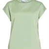Vila iellette s/s Satin top, grønn