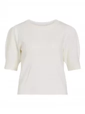 Vila Viril 2/4 sleeve o-neck knit top, offwhite