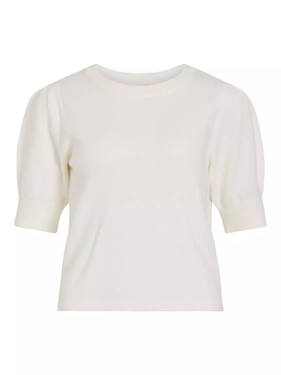 Vila Viril 2/4 sleeve o-neck knit top, offwhite