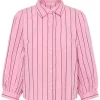 Part Two Anais Shirt, rosa stripet