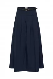 Kaffe Kalissi Skirt, skjørt med belte, marineblå