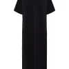 My Essential Wardrobe Helle polo long dress, sort