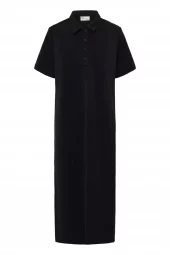 My Essential Wardrobe Helle polo long dress, sort
