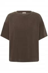 My Essential Wardrobe Helle EMB Boxy tee, brun