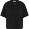 My Essential Wardrobe Helle EMB Boxy Tee, sort