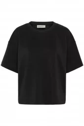 My Essential Wardrobe Helle EMB Boxy Tee, sort
