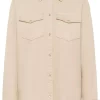 My Essential Wardrobe Dagmar 157 denim shirt, beige